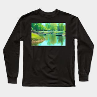 Canoeist Illustration Long Sleeve T-Shirt